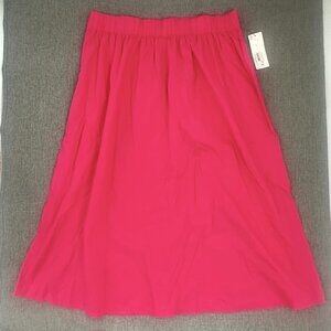 NEW! Peyton & Parker Skirt Fiesta Pink XL‎ Cotton MSRP $40 Elastic Waist